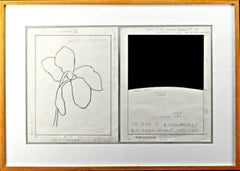 2 Einzigartige Museumswerke: Zeichnung von Cyclamen III, und Collage für Conques, signiert