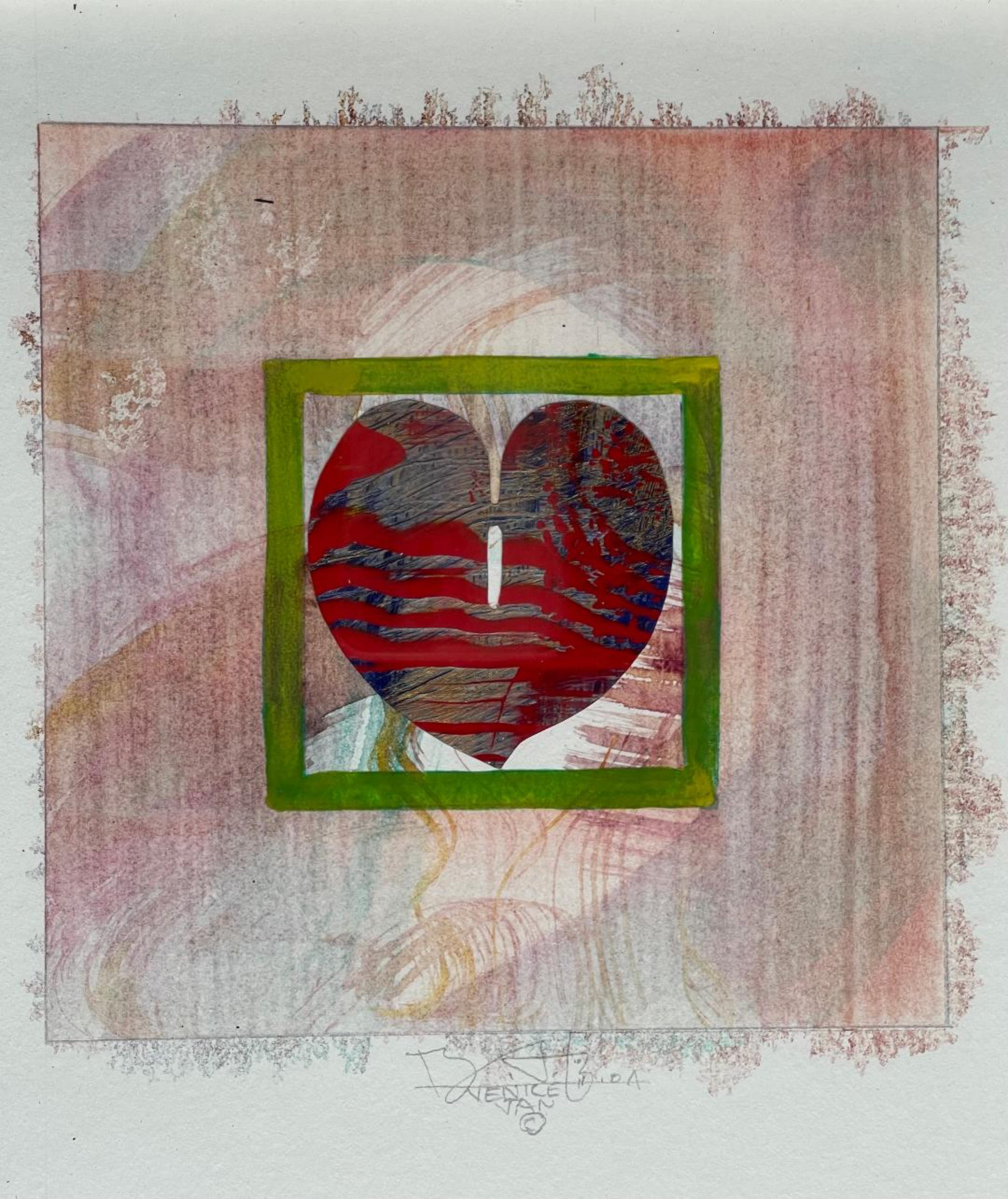 Sweet Filthy Cheat (unique signed mixed media painting with artist studio label) - Pop Art Art by Billy Al Bengston