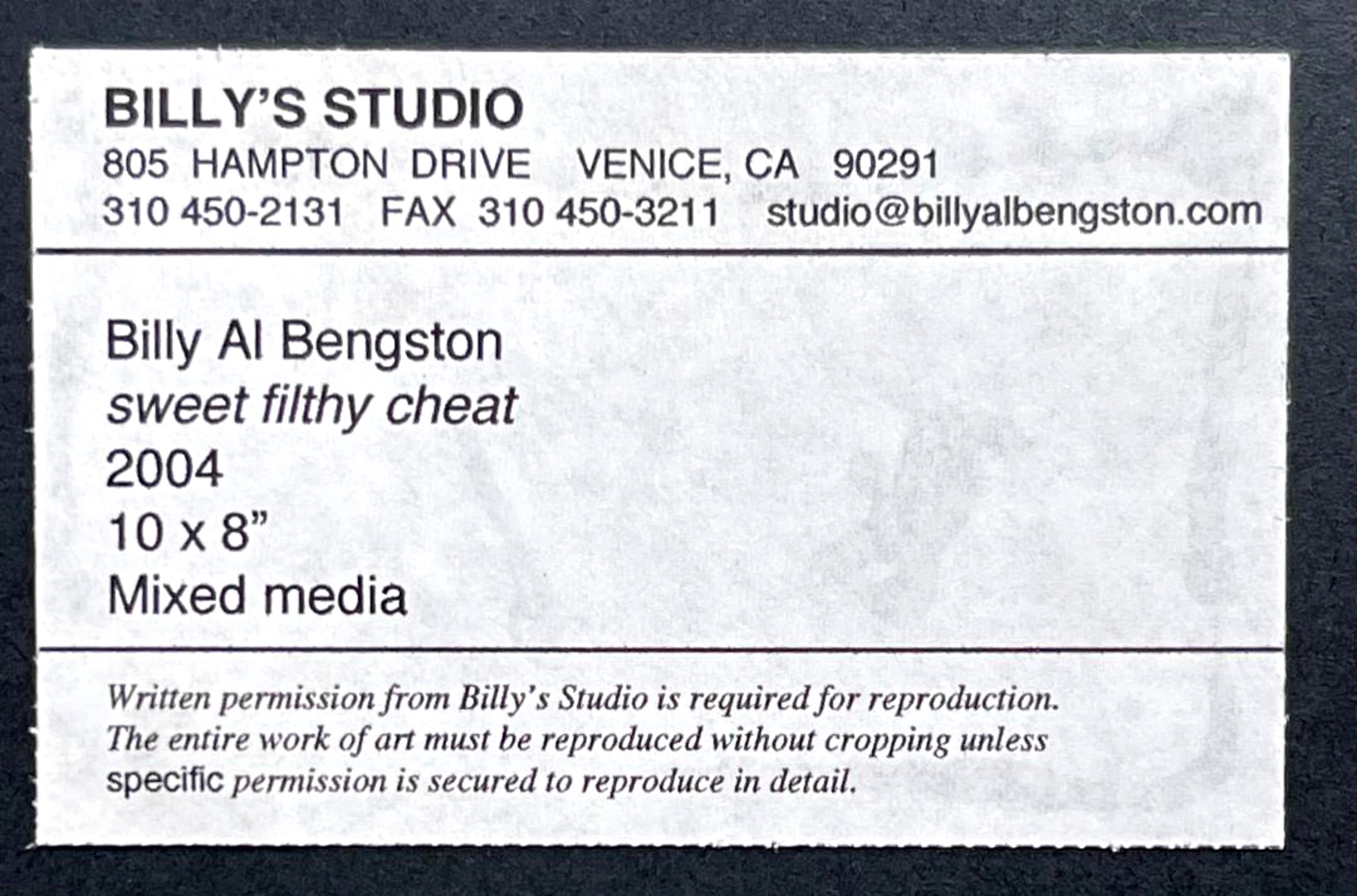 Sweet Filthy Cheat (unique signed mixed media painting with artist studio label) For Sale 3