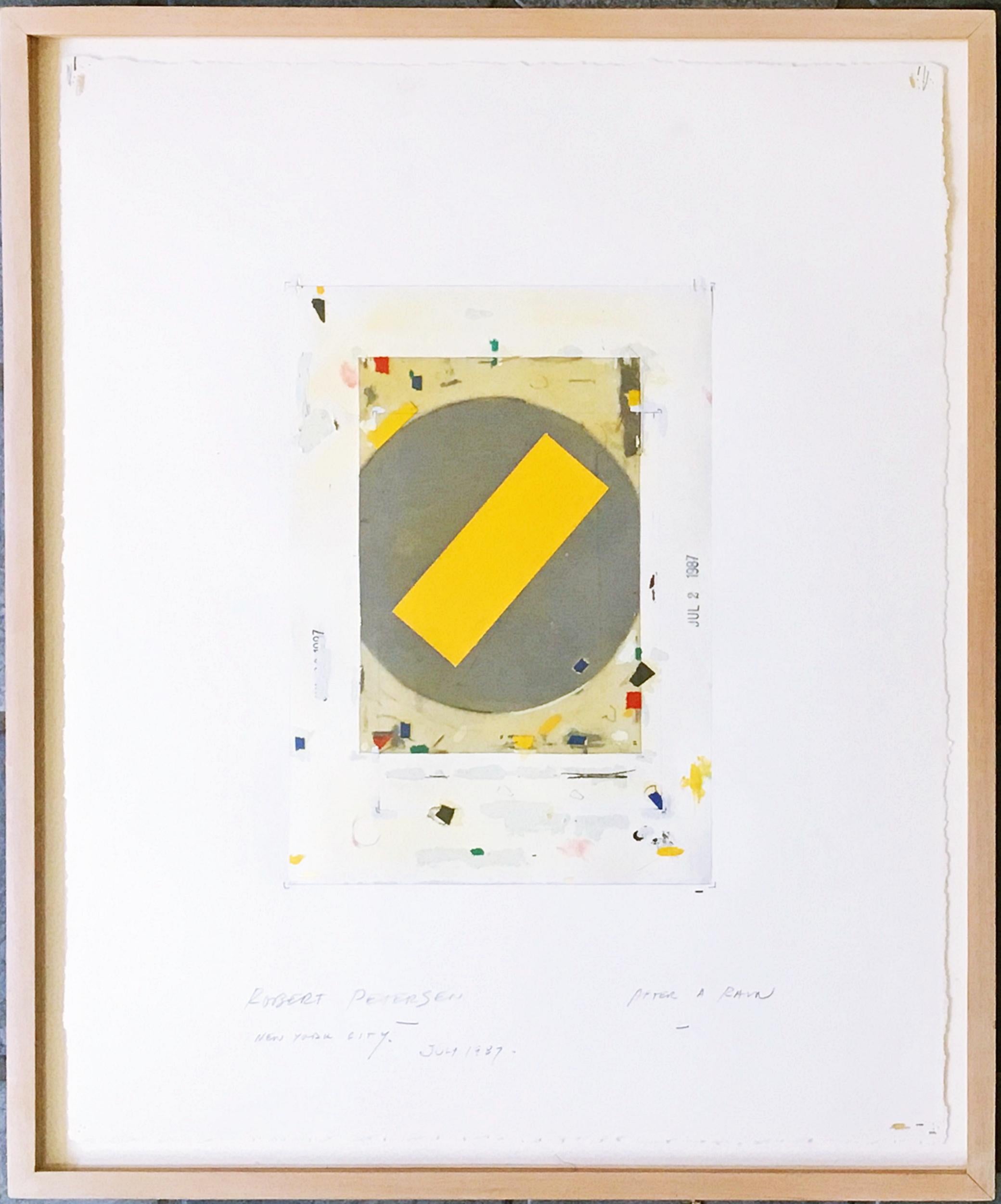 Robert Petersen After A Rain #2 einzigartige abstrakte signierte Collage, Castelli Gallery im Angebot 1