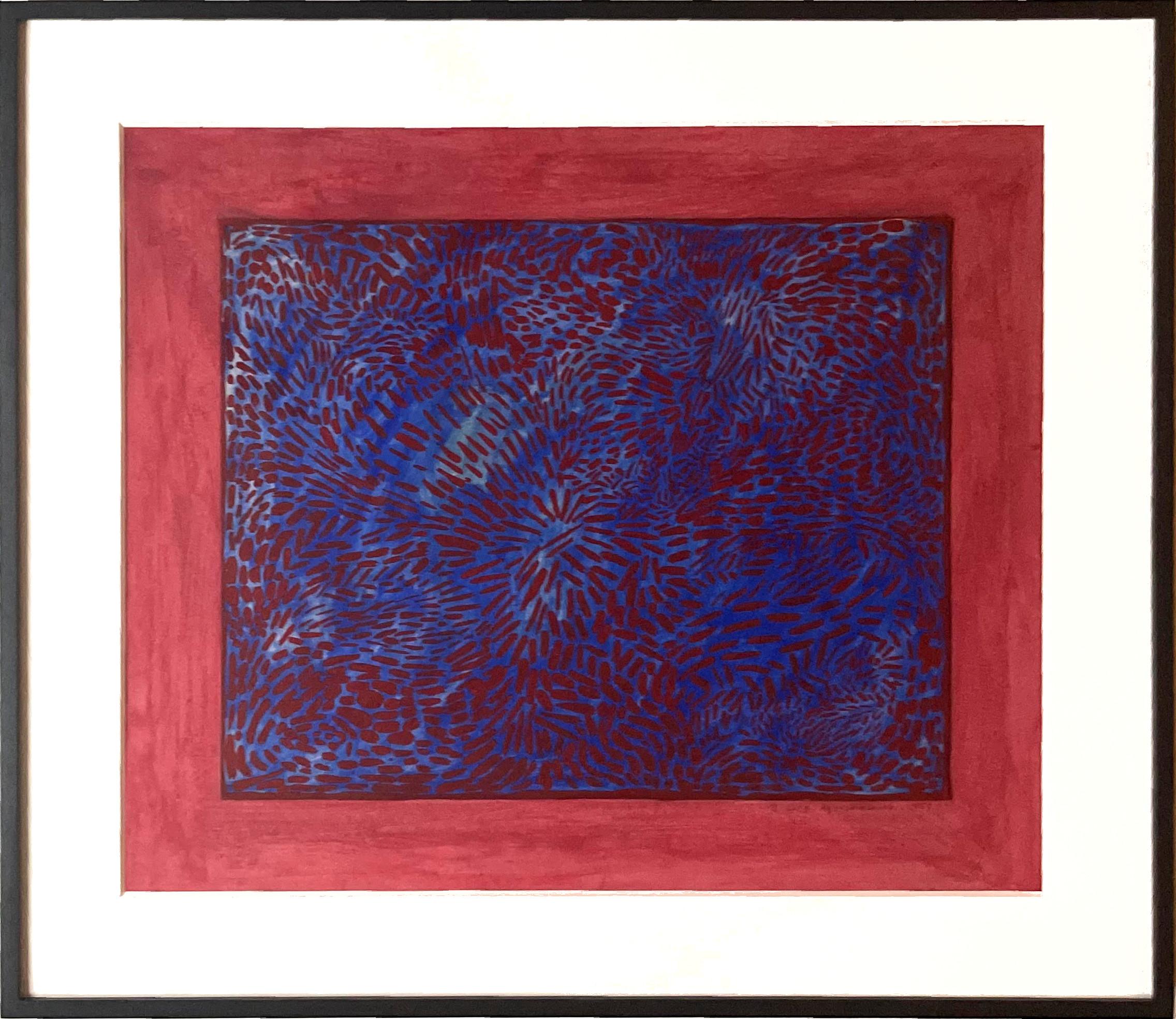 Near and Far Acuity, dipinto Op Art firmato del Mid Century Modern, mostra storica