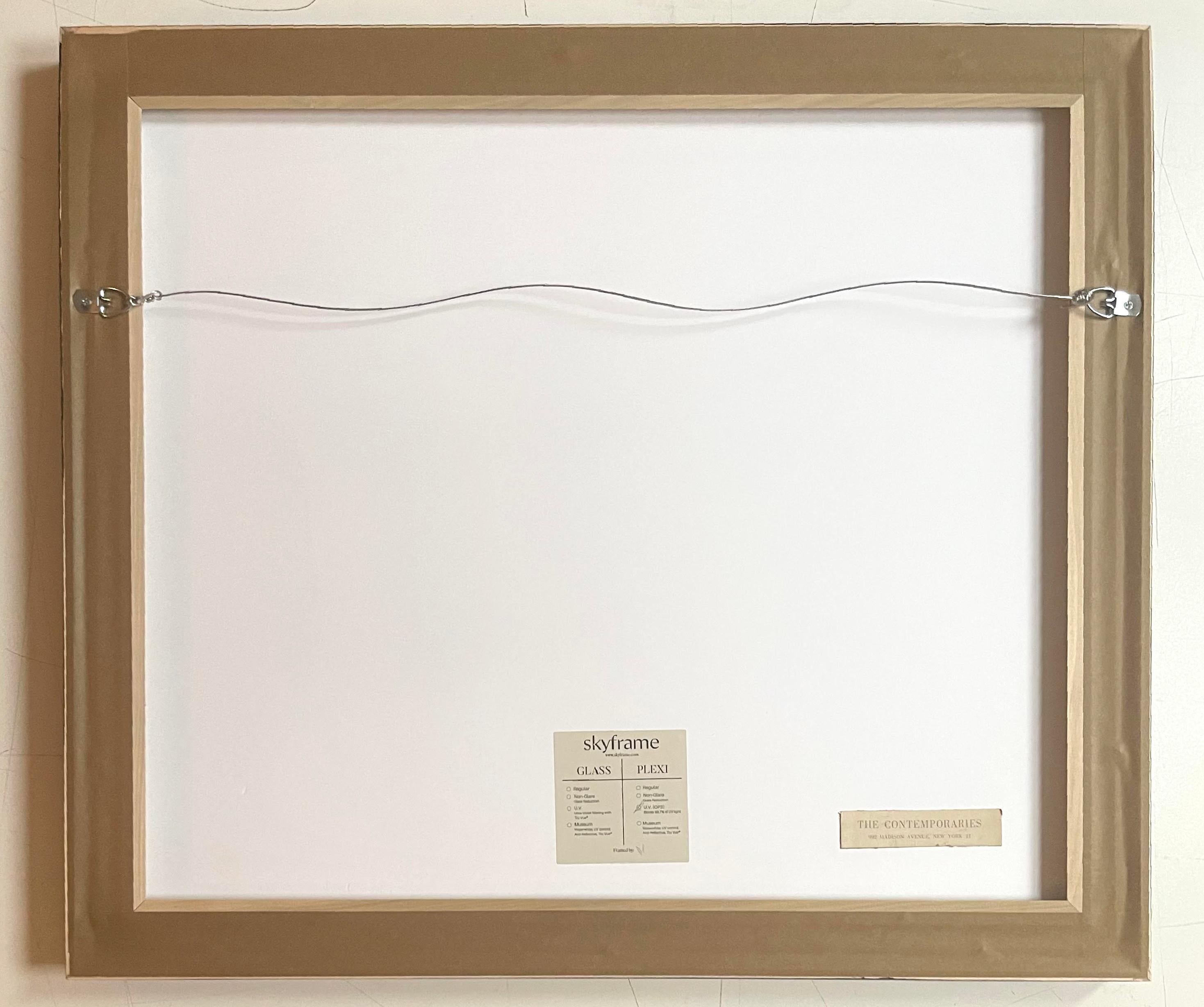 Near and Far Acuity, Signed Mid Century Modern Op Art painting, historic exhibit For Sale 1