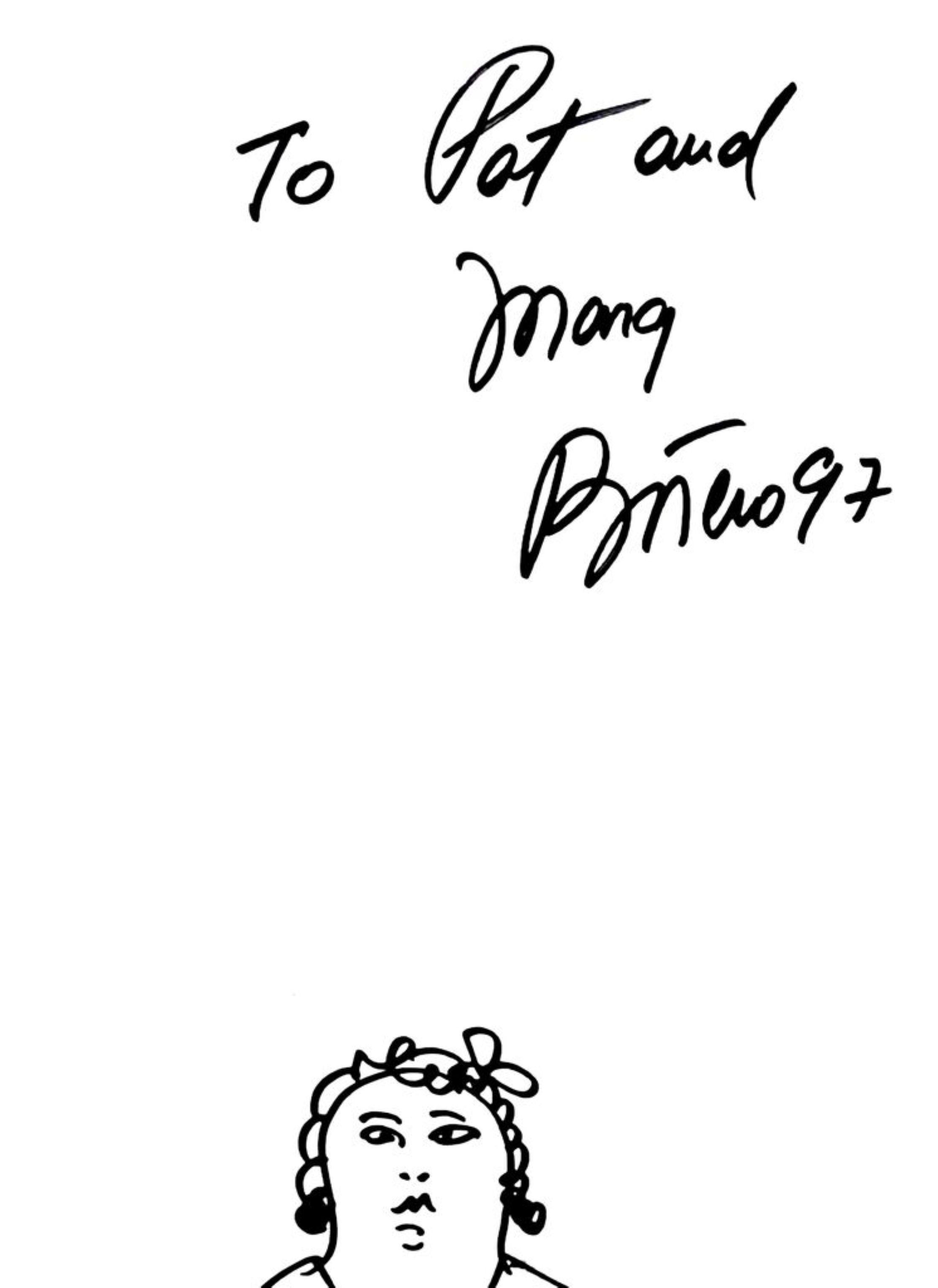 Fernando Botero, Original drawing, marker on paper signed/nscribed unique Framed in vendita 2