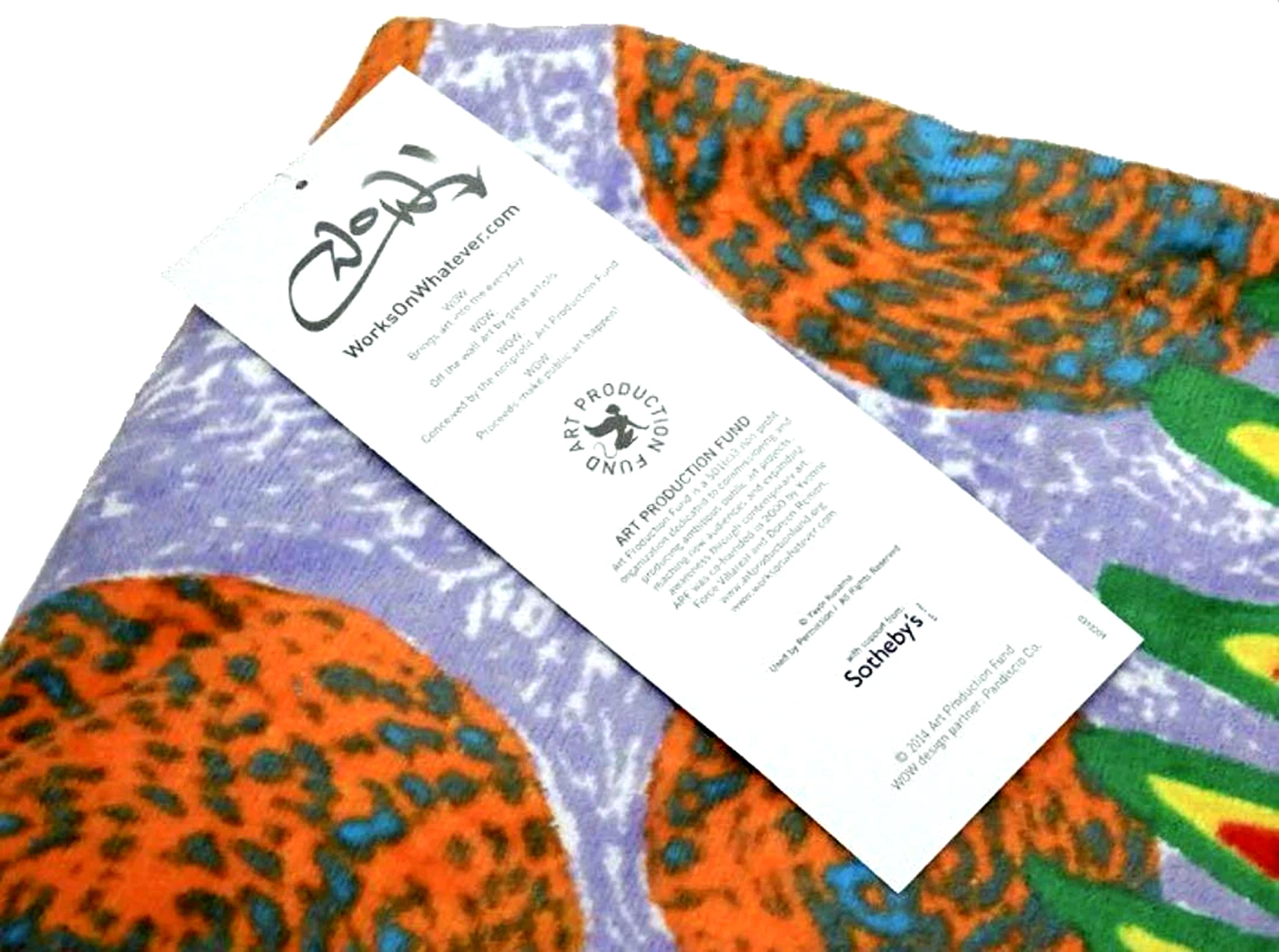 Yayoi Kusama Art Production Fund Limited Edition Beach Towel (NEW in shrinkwrap) For Sale 3