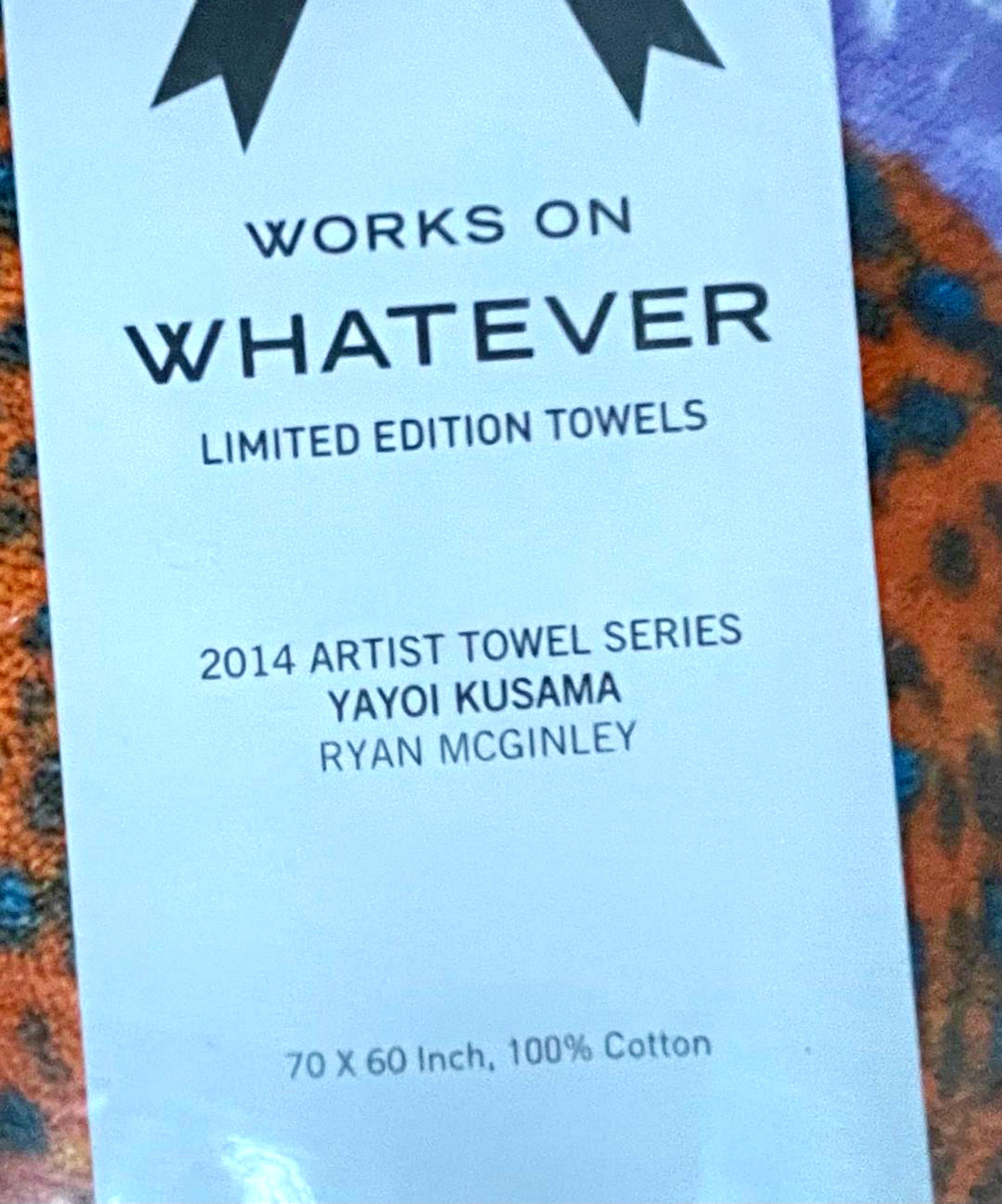 Yayoi Kusama Art Production Fund Limited Edition Beach Towel (NEW in shrinkwrap) For Sale 2