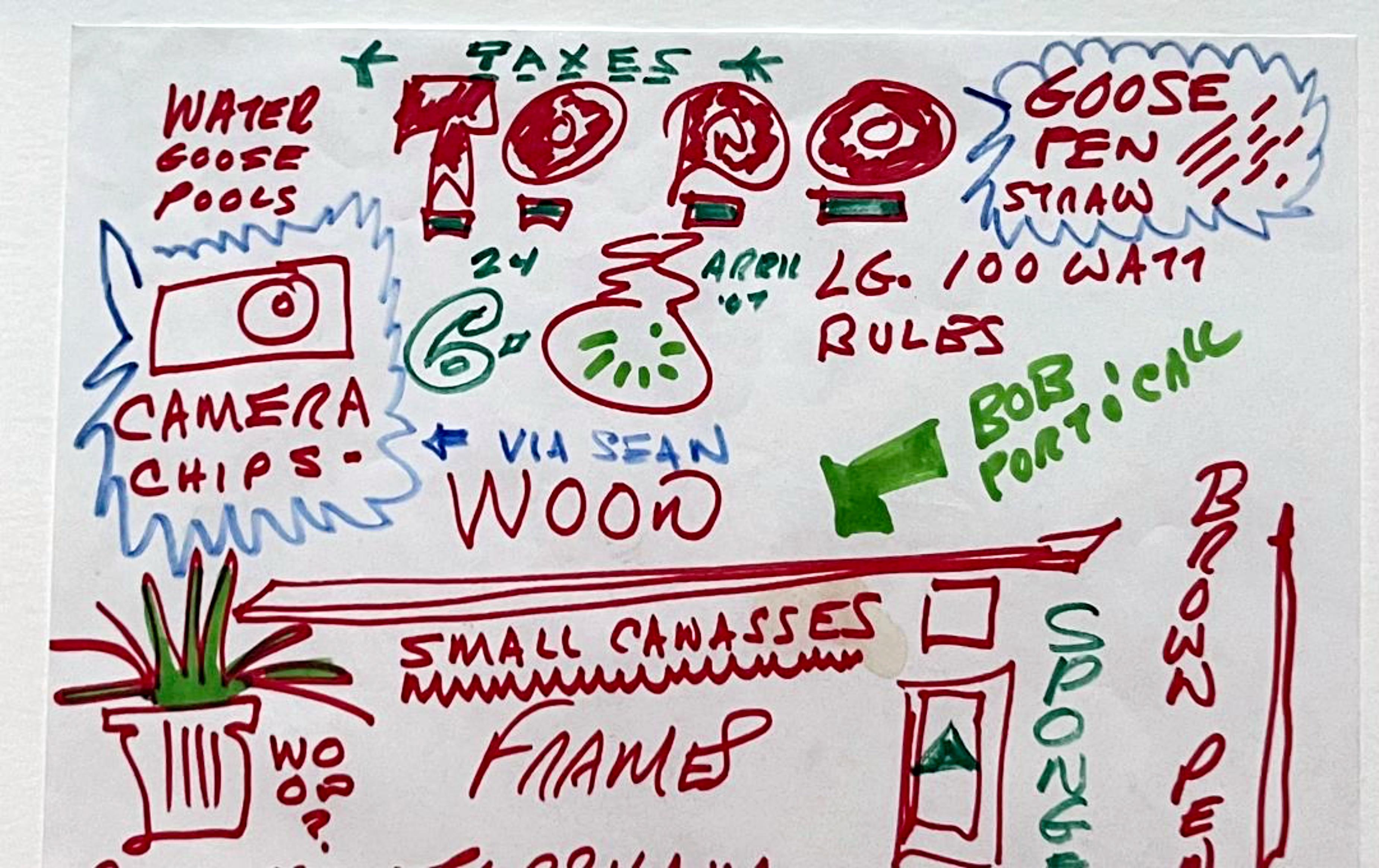 Lista delle cose da fare illustrata dal suo studio (firmata a mano da Robert Indiana con amore) in vendita 5