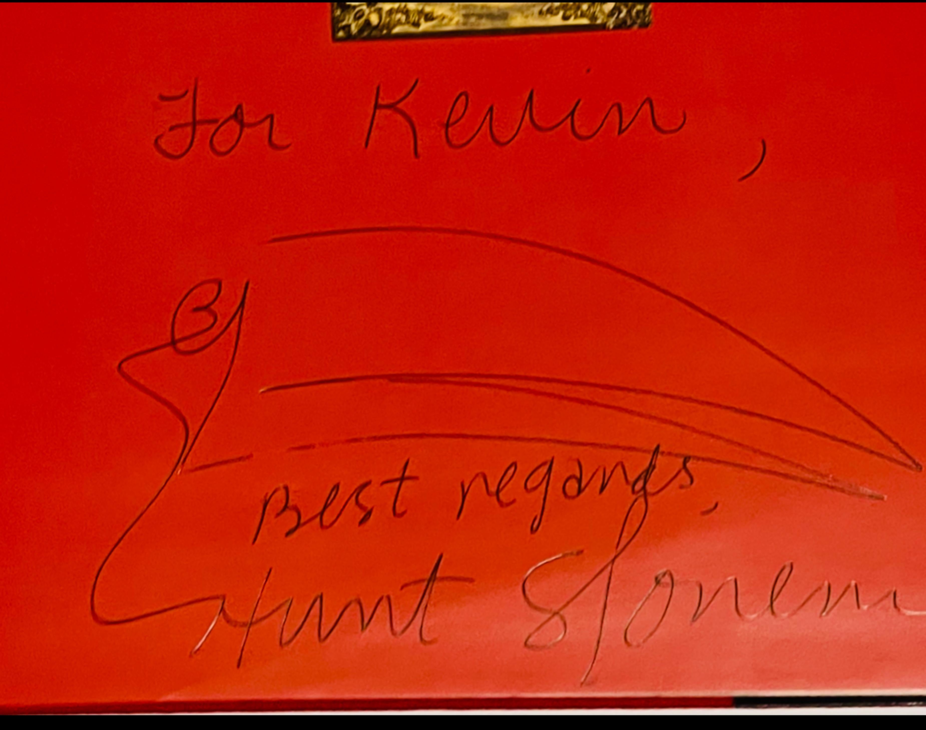 For Kevin: signed Toucan Drawing in hardback monograph: An Art Rich and Strange - Red Animal Art by Hunt Slonem
