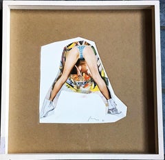 Sin título (de Kooning) Collage, litografía offset recortada a mano, pintura a mano Firmado