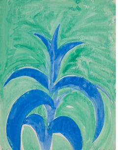 Untitled (homage to Ellsworth Kelly) 1950s watercolor signed by Robert Indiana