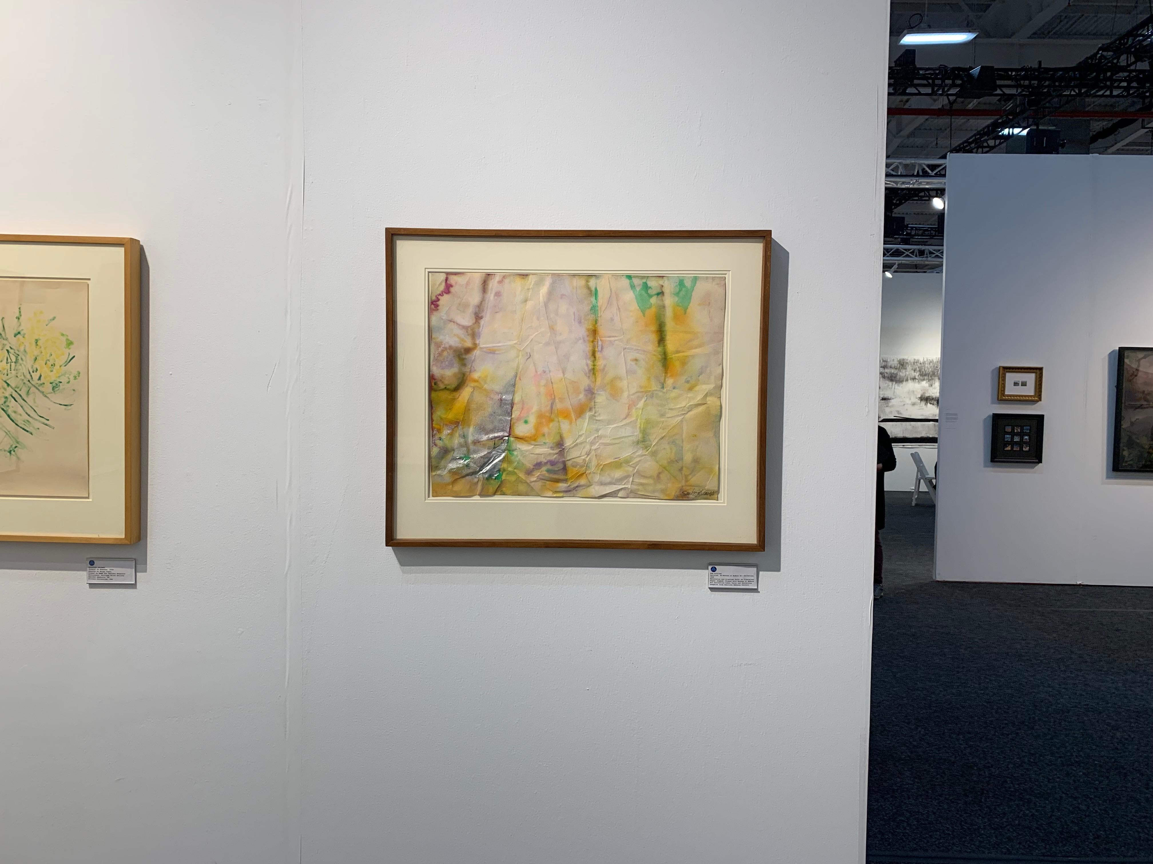 Abstract painting, Ex-Museum of Modern Art Collection (MoMA label) Signed Framed For Sale 3