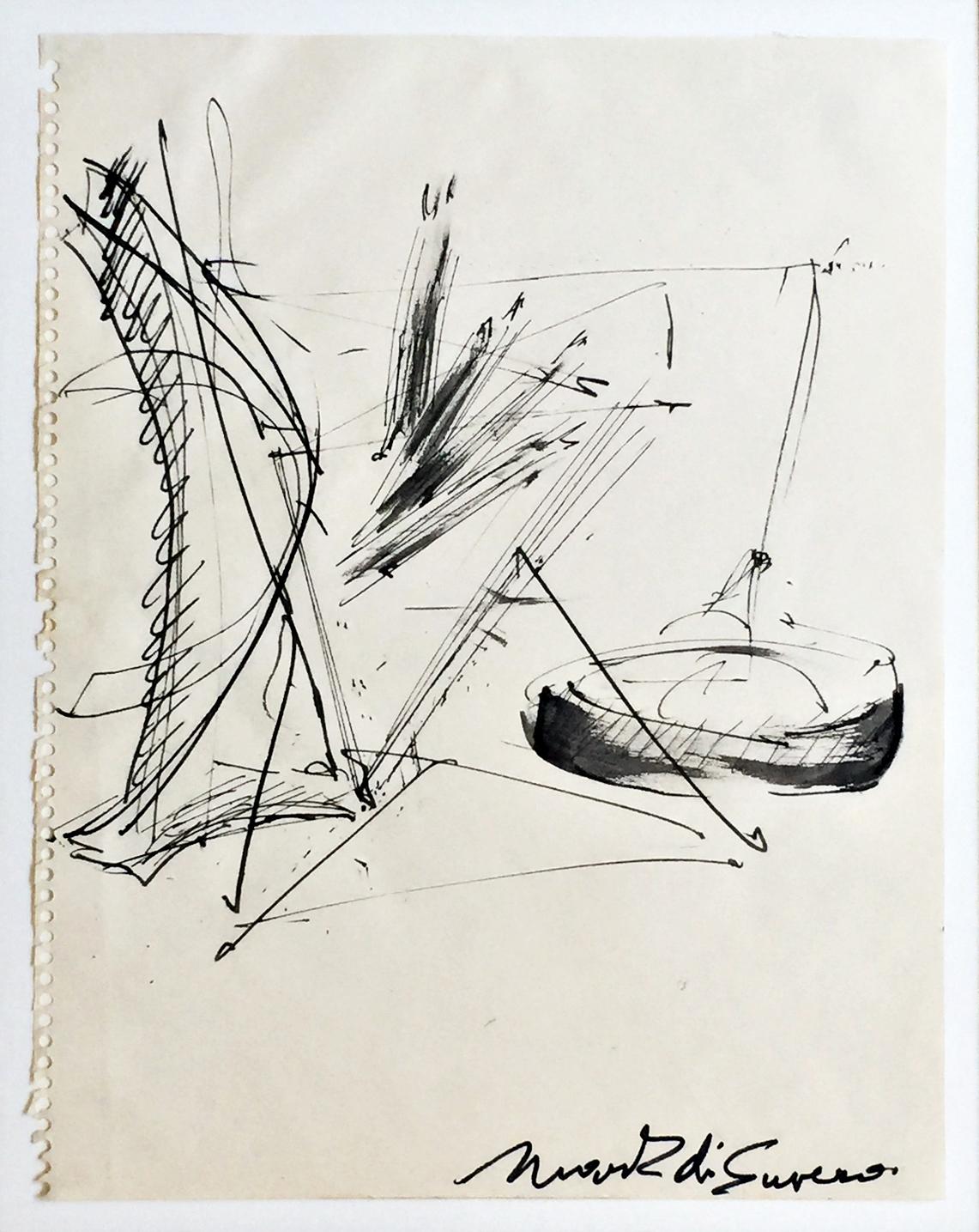 Mark di Suvero Landscape Art - Original, unique signed Study for sculpture Motu Viget (Grand Rapids, Michigan)