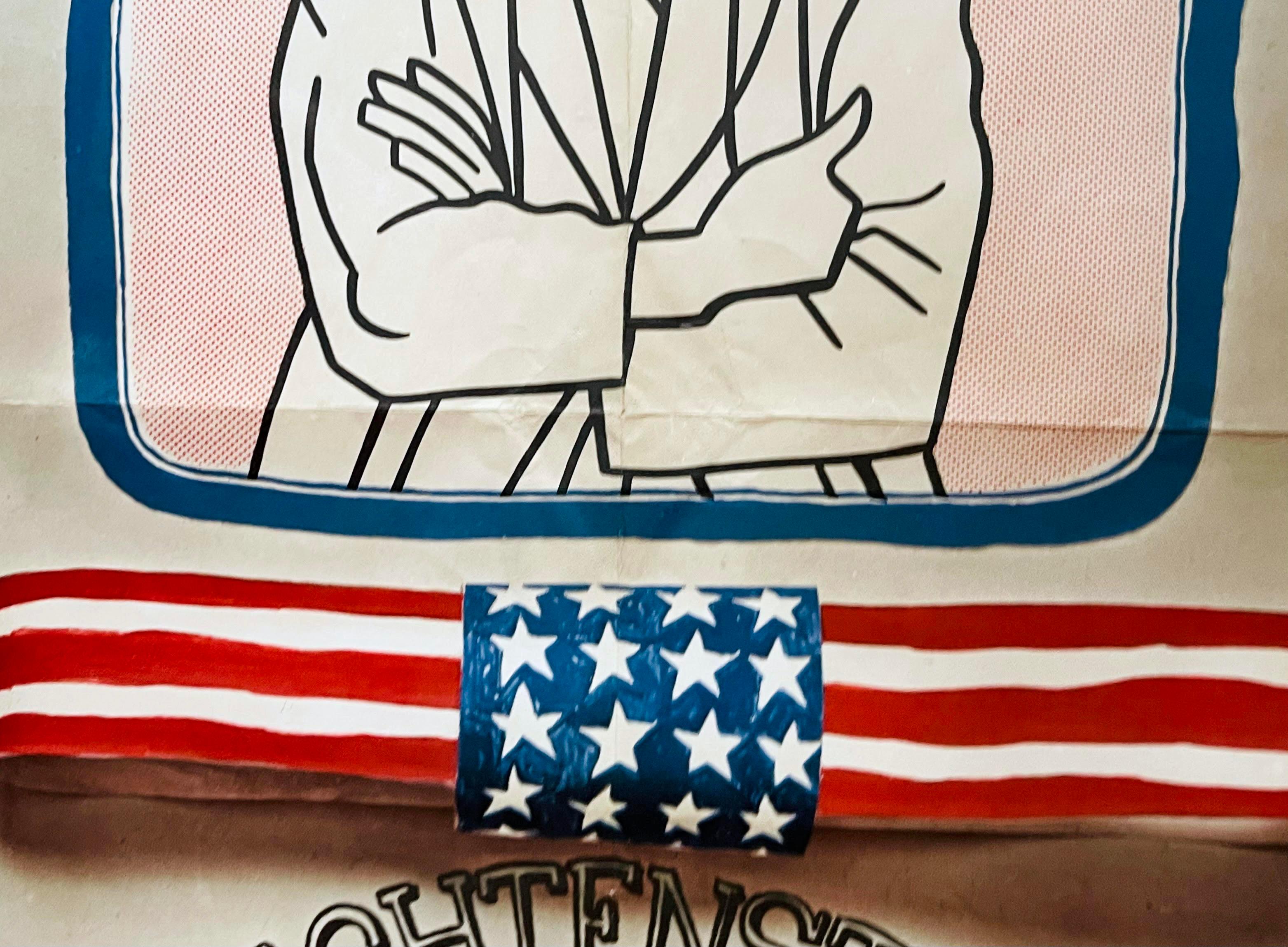 Roy Lichtenstein (after) Roy Lichtenstein (after)
Invito alla mostra degli anni '60 per la Galleria Apollinaire, 1965
Poster in litografia offset
Senza segno
Telaio incluso
Questo poster/invito è stato pubblicato per la mostra di Lichtenstein alla