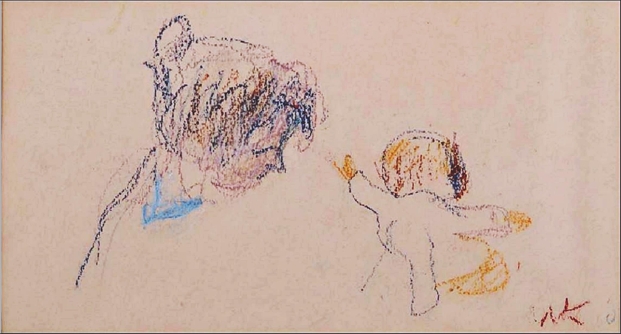 Wolf Kahn
Emily y el bebé II (Galería Grace Borgenicht), 1960
Pastel sobre papel.
Firmado a mano en el anverso. Etiqueta de la galería Grace Borgenicht en el reverso
Marco vintage incluido
Procedencia:
Etiqueta de la Grace Borgenicht Gallery Inc. de