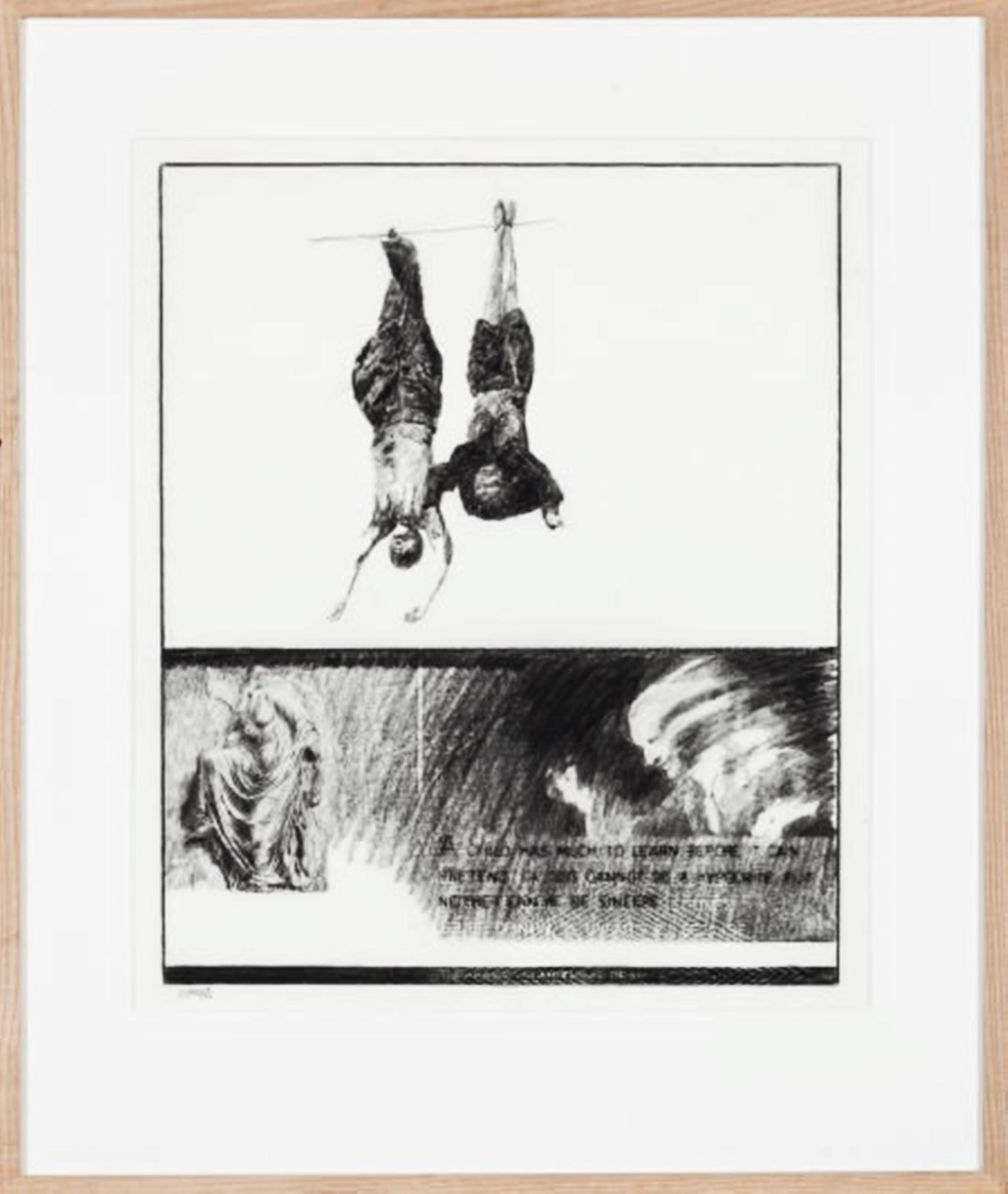 Investigations, signed, with Guggenheim Museum & Leo Castelli Exhibition Labels