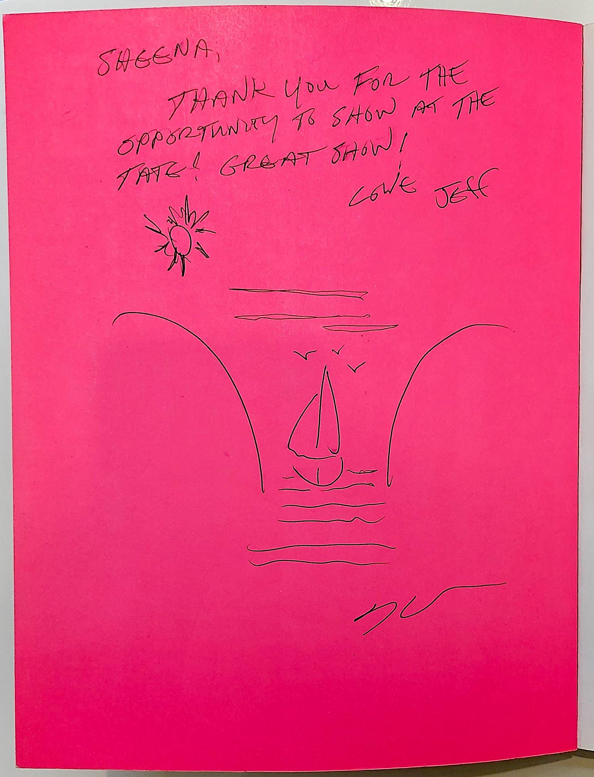 Unique signed drawings, inscriptions Takashi Murakami, Jeff Koons + in monograph For Sale 1