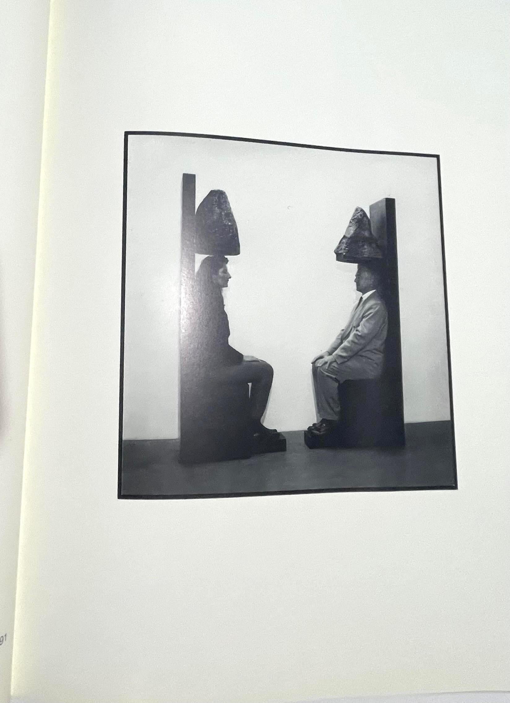 Marina Abramovic, Original hand signed hourglass drawing in Beaux Arts monograph For Sale 12