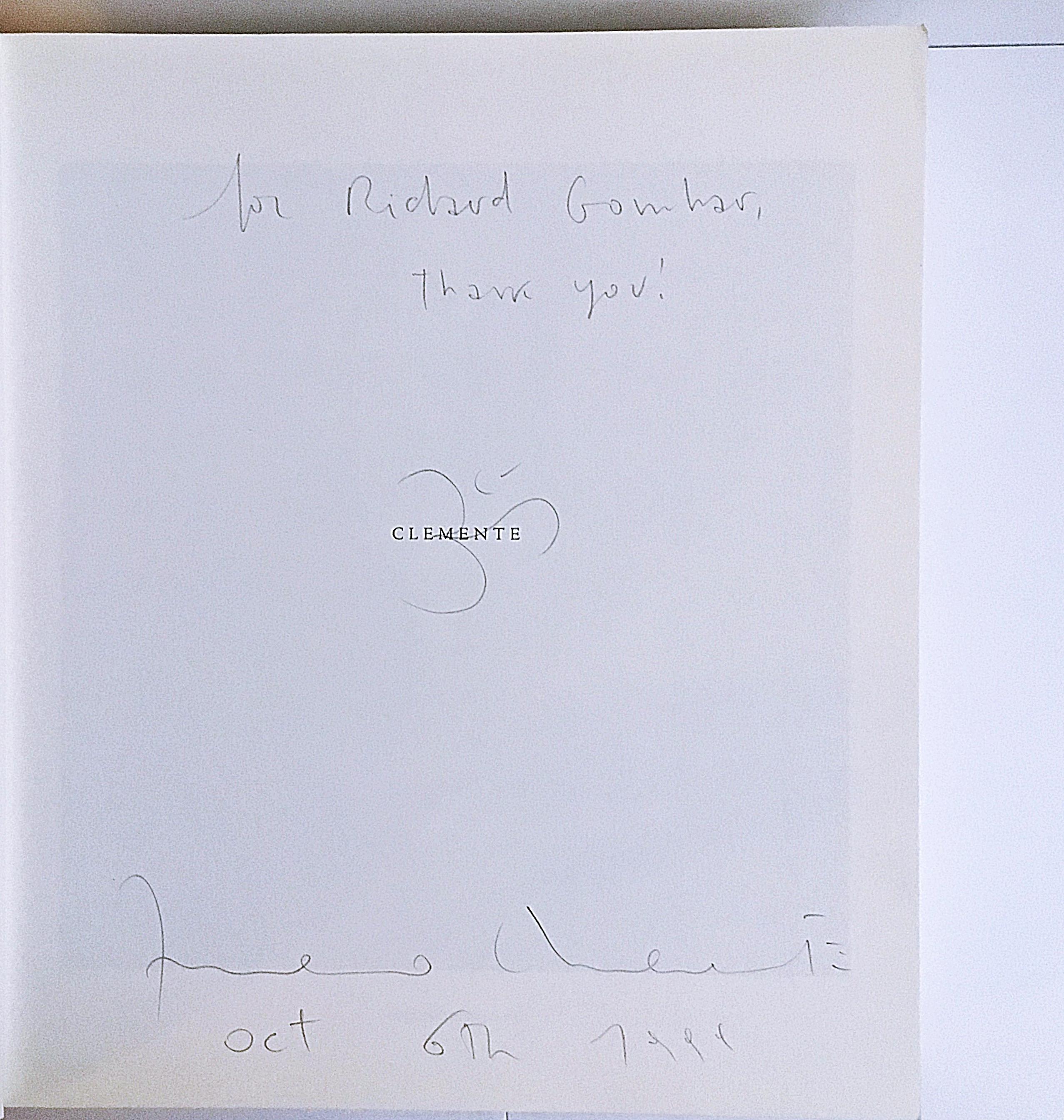 Monografía, firmada a mano por Francesco Clemente e inscrita con un pequeño dibujo en venta 2