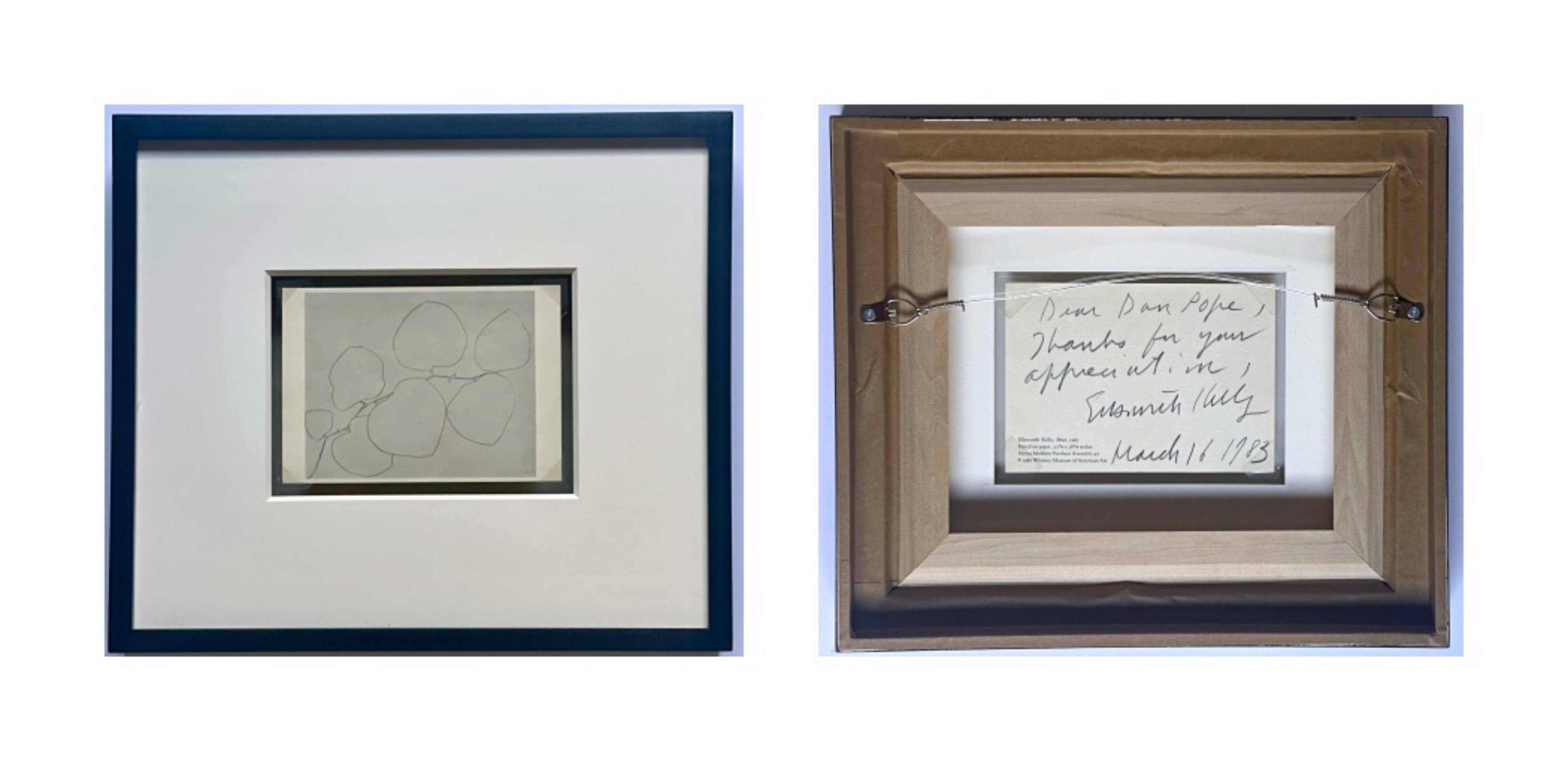 Handwritten, signed note on card to CBS cameraman and collector Dan Pope, Framed