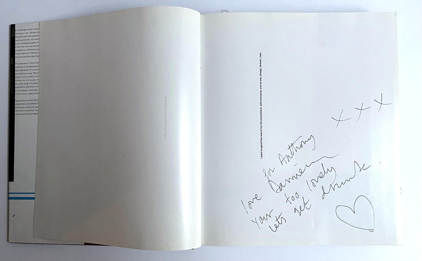 1stEd Hardback monograph (hand signed and inscribed by Hirst with heart drawing) - Pop Art Art by Damien Hirst