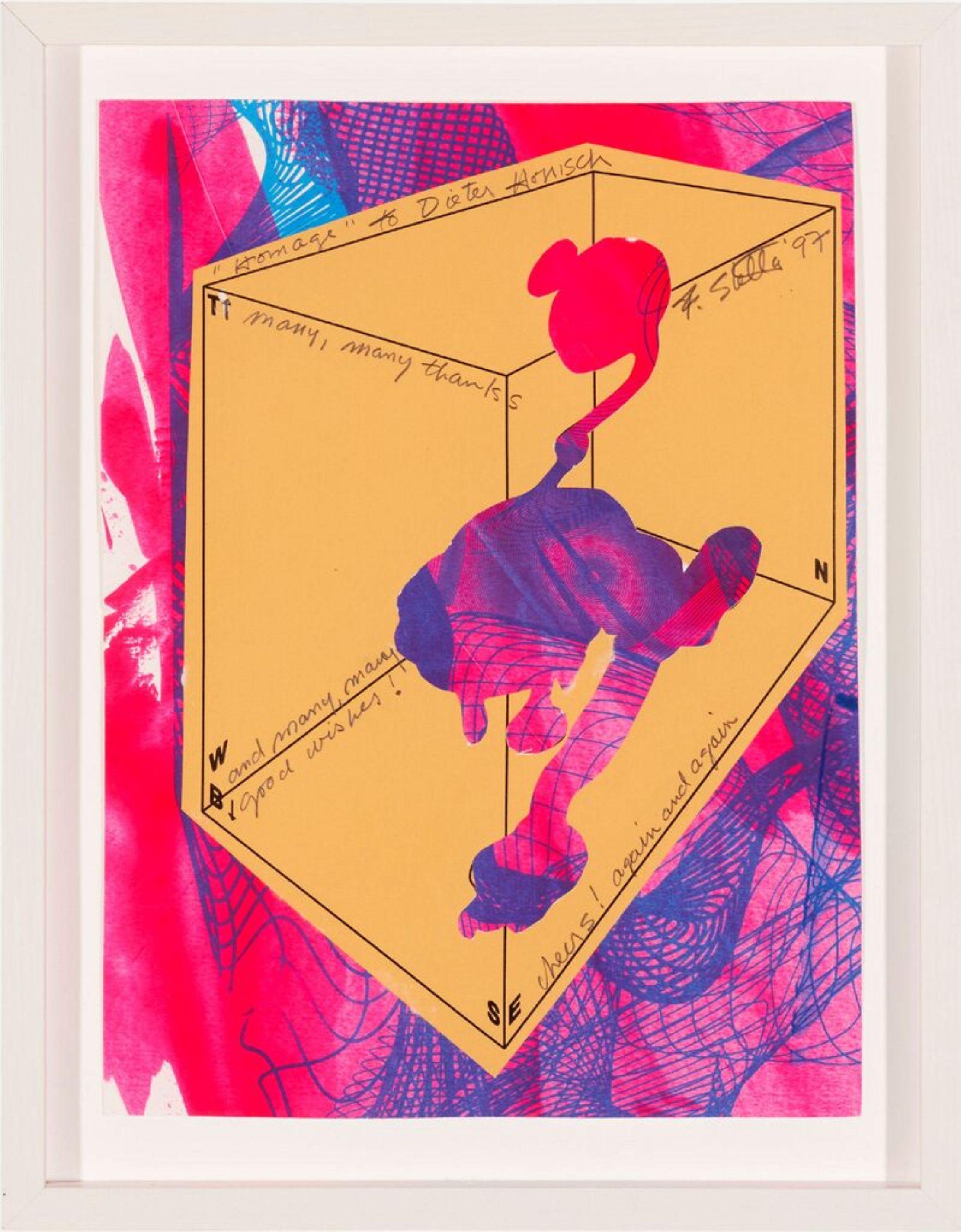 Frank Stella
Homenaje, 1997, 1997
Técnica mixta con collage de papel
Firmado, fechado e inscrito 