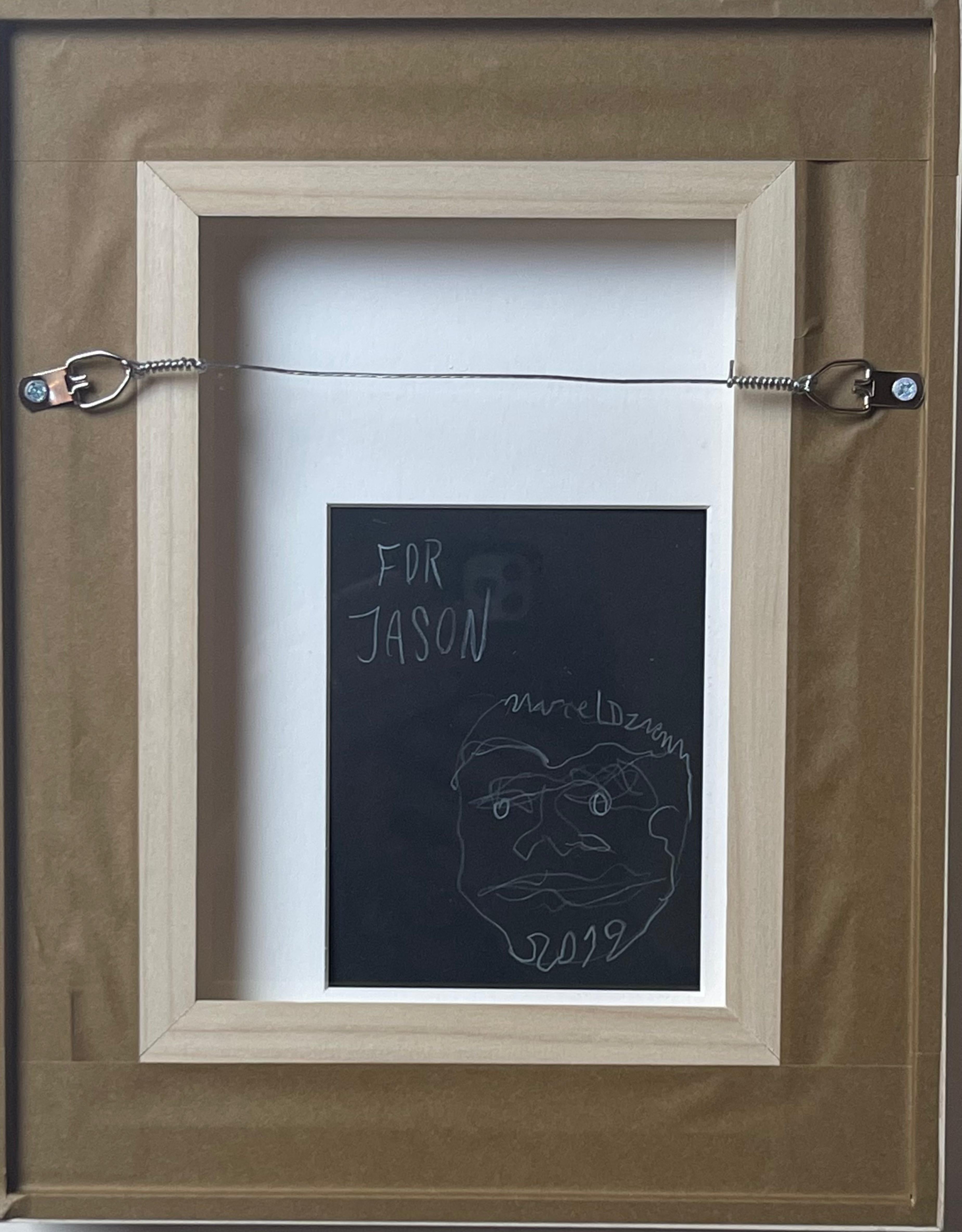 Even More Friends of Jason, including Dzama, from Estate of Jason Polan, Signed - Figurative Art Grigio di Marcel Dzama