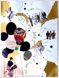 Yinka Shonibari It's My Party & I'll Cry If I Want To 24ct gold leaf mixed media