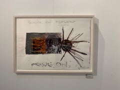 Robert Longo - Pressure on God - Opera unica iconica degli anni '80 su carta, firmata e incorniciata