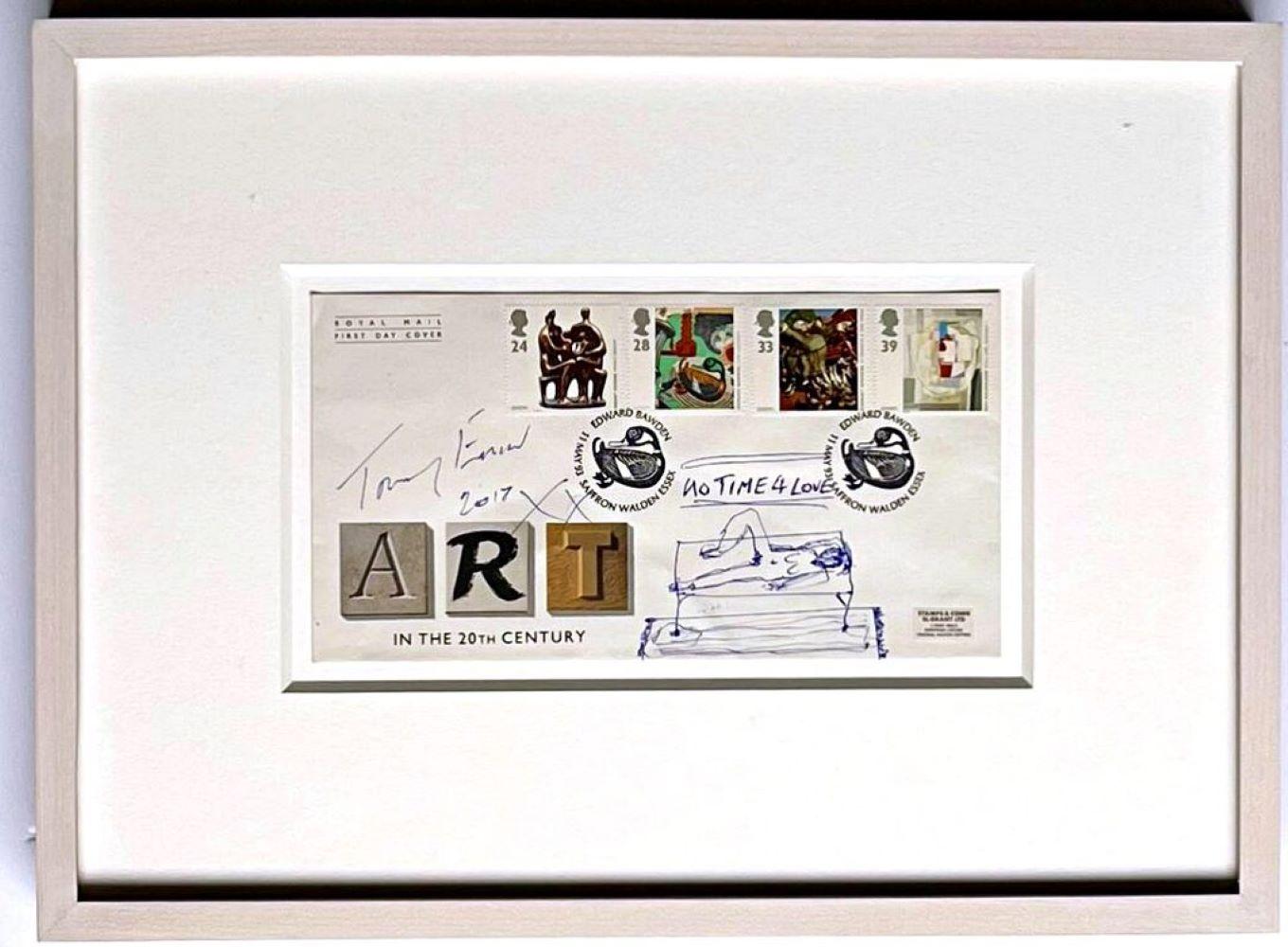 Tracey Emin
Dessin No Time 4 Love, 2017
Dessin original à l
encre sur une enveloppe 1er jour de Royal Mail Art in the 20th Century
Signé, titré et daté au stylo au recto.
Cadre inclus
Signé, titré et daté au stylo au recto.
Provenance : Acquis par