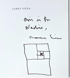 James Siena - "This is for Nadine" hand signed unique drawing in exhibition book