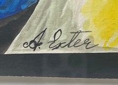 Alexandra Exter Russian Avant Garde work on paper Signed ex-Solomon Shuster coll