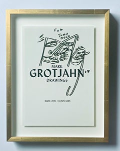 Mark Grotjahn - Original mask drawing, signed and dedicated to artist John Bock