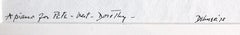 Dorothy Dehner - A Piano for Pete, unique signed/inscribed drawing by sculptor