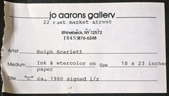 Rolph Scarlett - Abstraktes expressionistisches Gemälde auf Papier Mitte des Jahrhunderts mod