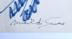 Mark di Suvero - Estudio para escultura Atman, dibujo, firmado a mano dos veces, único