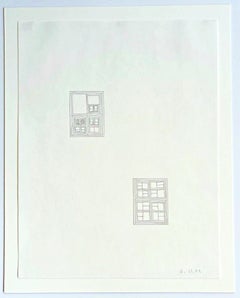 James Siena - James Siena -T-nail ink drawing, unique geometric abstraction hand signed Framed James Siena -T-nail ink drawing, unique geometric abstraction hand signed Framed