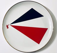 Tony De Lap - An Evening With the Spirits - rare porcelain plate with gilt edge