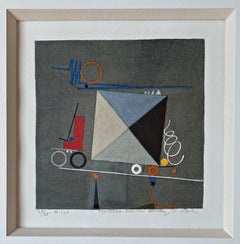 Fletcher Benton - Steel Watercolor print #120, Pencil signed titled 25/25 framed