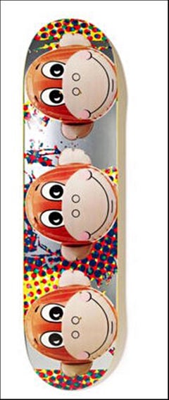 Jeff Koons - Monkey Train Skateboard (Hand Signed and dated by Jeff Koons), 2006