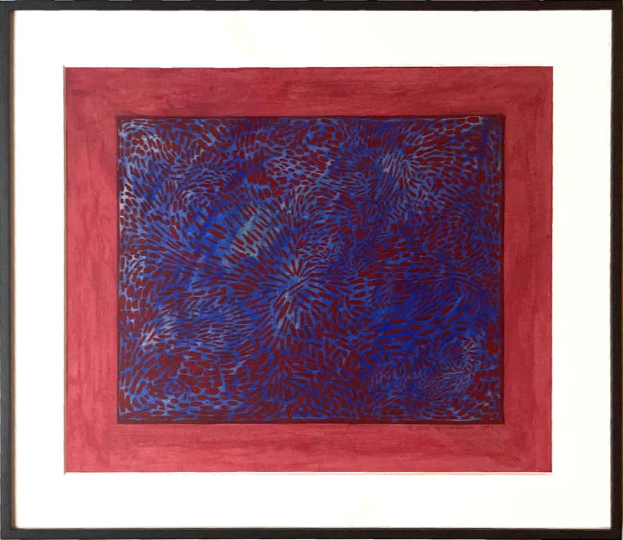 Richard Anuszkiewicz - Near and Far Acuity, Signed Mid Century Modern painting