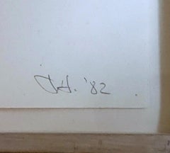 Jene Highstein - Unique signed abstract painting on paper Albright Knox Gallery