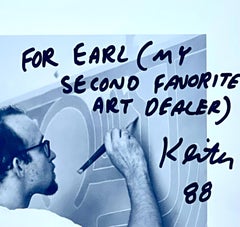 Keith Haring - FOR EARL (MY SECOND FAVORITE ART DEALER), signed drawing, Framed