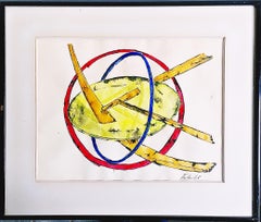 Herbert Ferber Abstrakte expressionistische Skulpturenstudie signiert gerahmt Provenienz