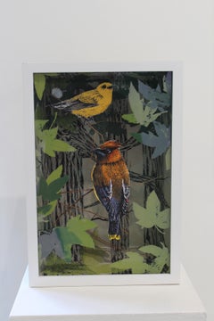 Warbler and Waxwing in Bottomland Forest