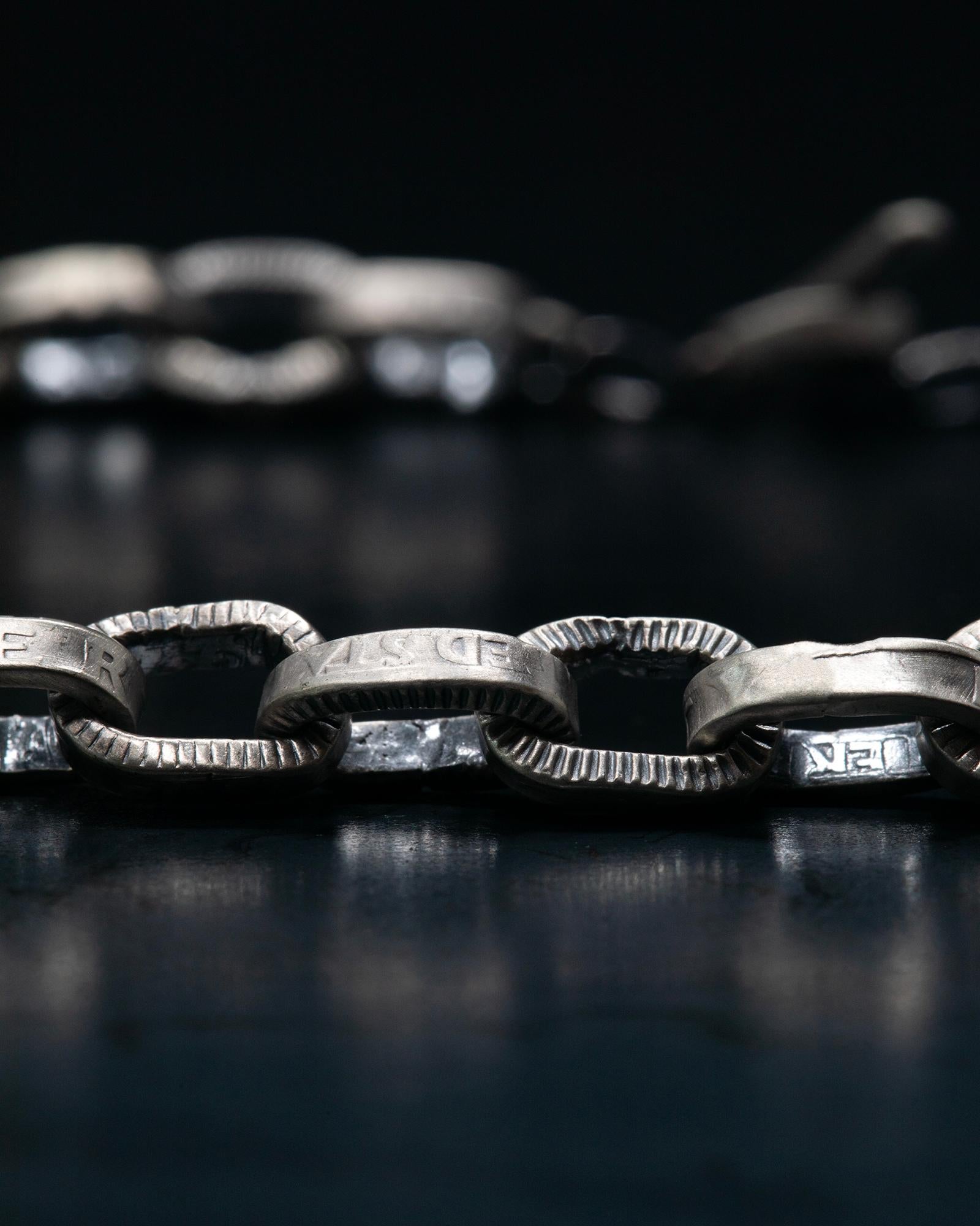 Silver Quarter Chain Necklace