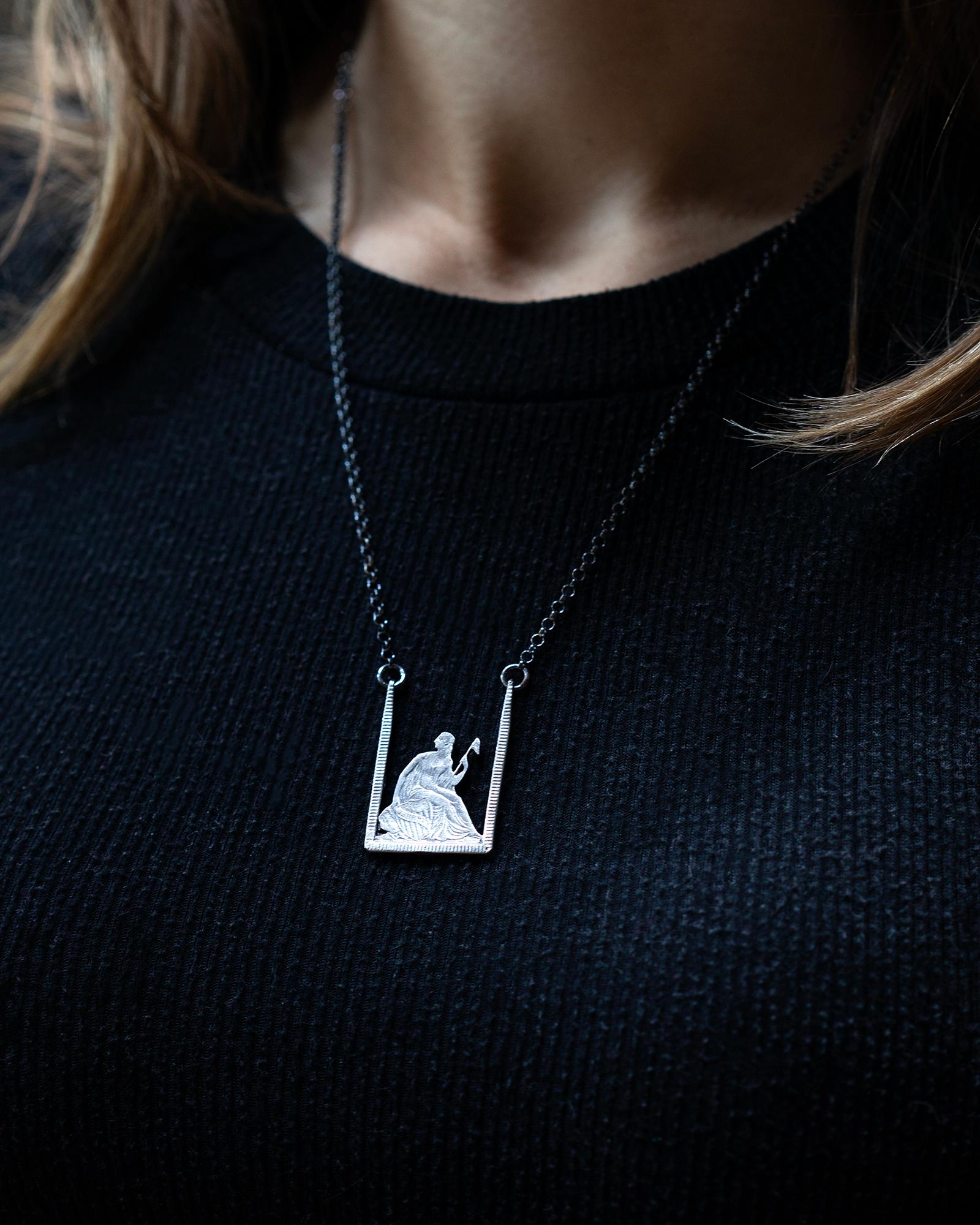 Sitting Liberty Necklace  - Contemporary Art by Stacey Lee Webber