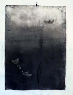 "Black and White Landscape"  Abstract Drawing Medium Size , Made in Italy