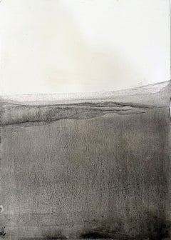 "Black and White Landscape"  Abstract Drawing , Made in Italy