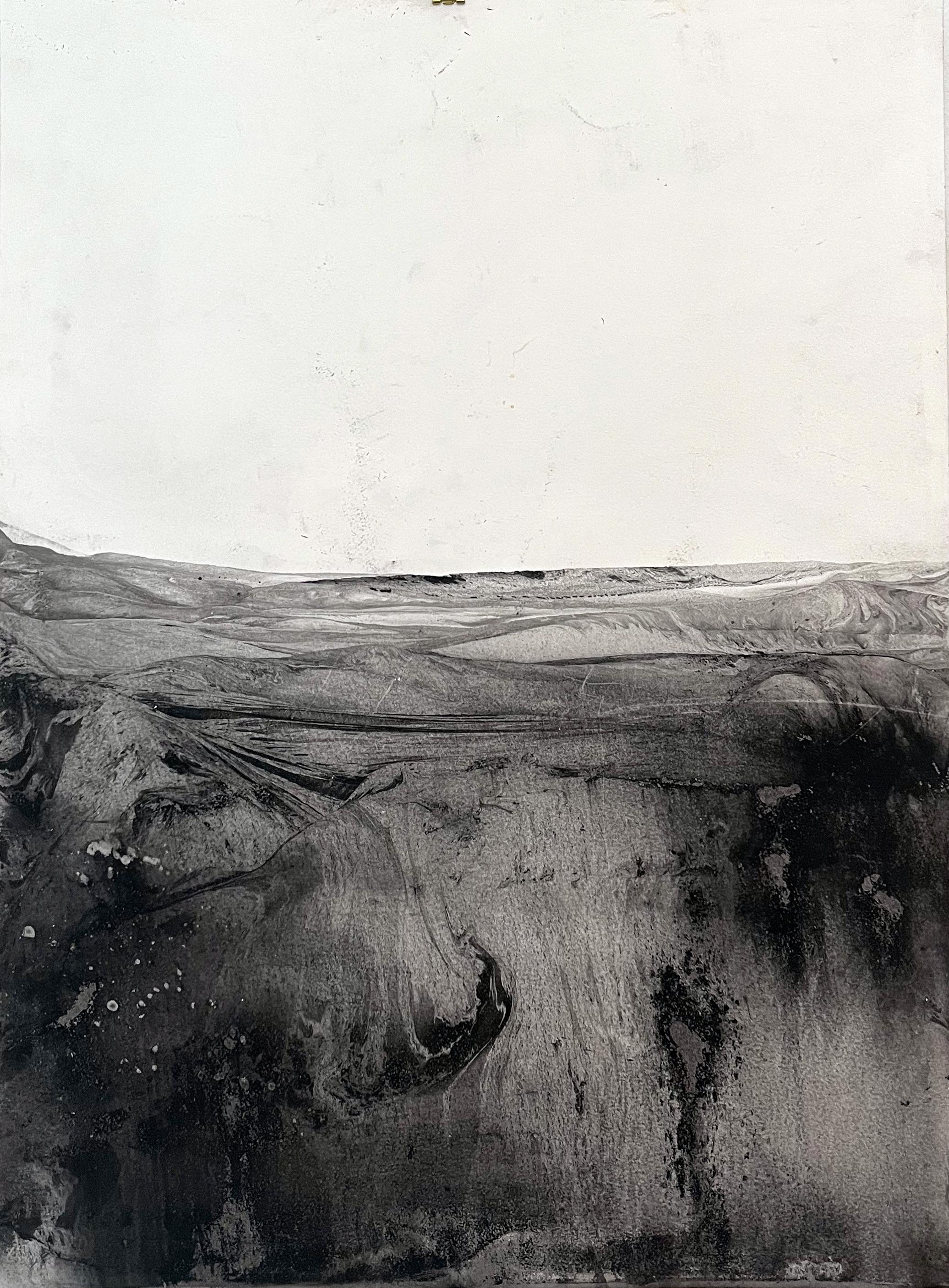 Marilina Marchica Abstract Painting - "Landscape B/W" Contemporary Drawing Large size
