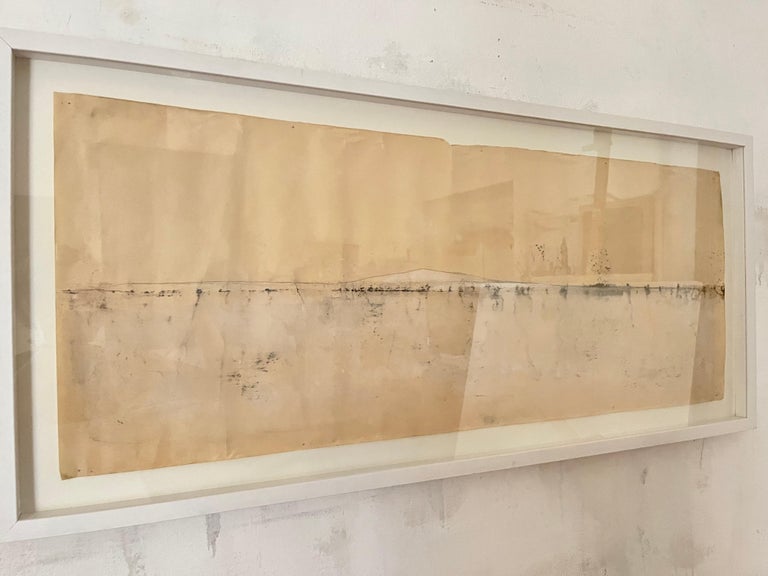 Landscape
mixed media on vintage paper

97x37 cm
2019
the artwork have a frame
50x110 cm



The major creative focus of Marilina Marchica has always been with urban architecture and landscapes.
As a result, she de-contextualizes segments
and
