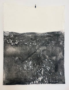 "Black and White Landscape"  Abstract Drawing Medium Size , Made in Italy